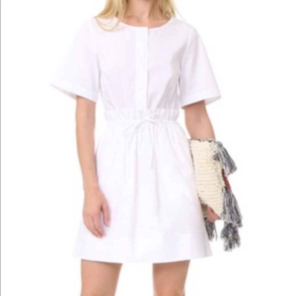 Club Monaco Senella Open Back Dress - White